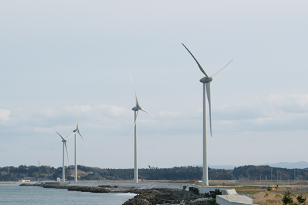 万葉の里風力発電所(2018年 E92×4基)(福島県)