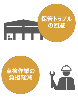 保管トラブルの回避と点検担当者の負担を軽減