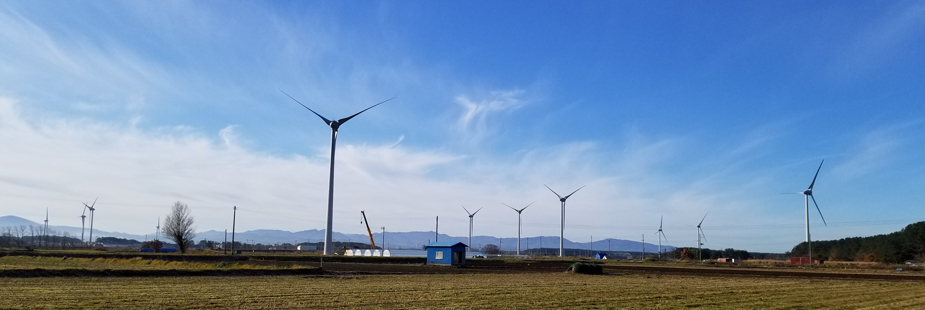 つがる南風力発電所(2020年 E82×11基)(青森県)
