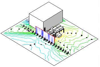 騒音予測シミュレーションにより効果的な防音壁の大きさを算定