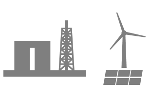 図：火力発電所・風力発電所