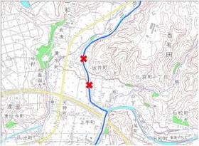 破堤箇所の設定