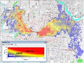 避難行動の危険度分布図の作成