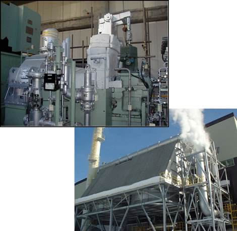 機器納入の一例(蒸気タービン、空冷式復水器)